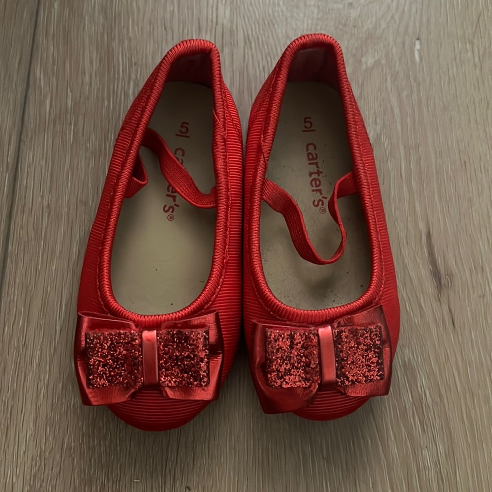 Carter’s Glitter Bow Flats